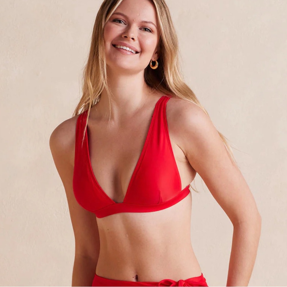 summersalt lava V-Neck Bikini Top - Picture 4 of 12